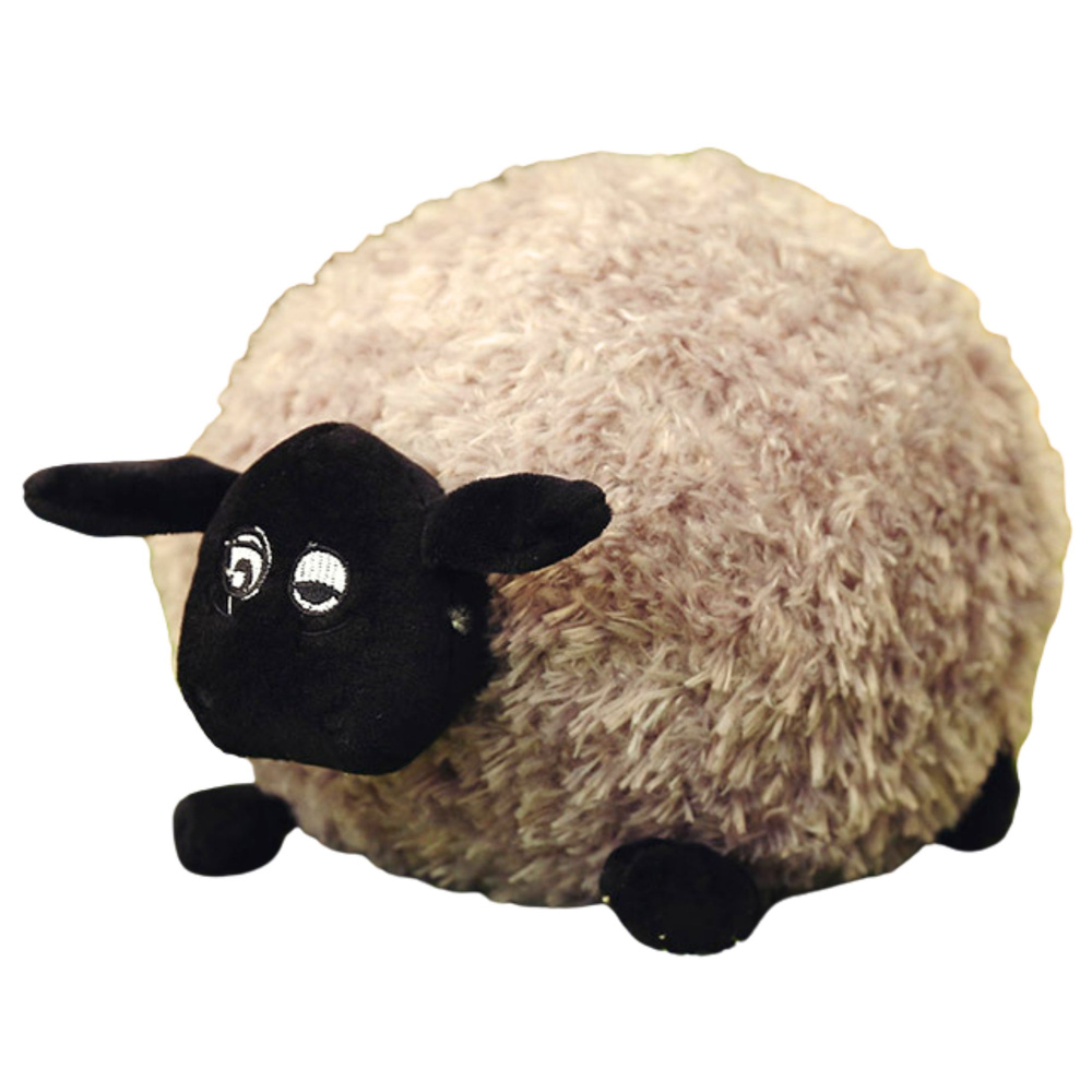 Plush Mascot Cuddly Sheep With Curly Wool Light Brown 20cm