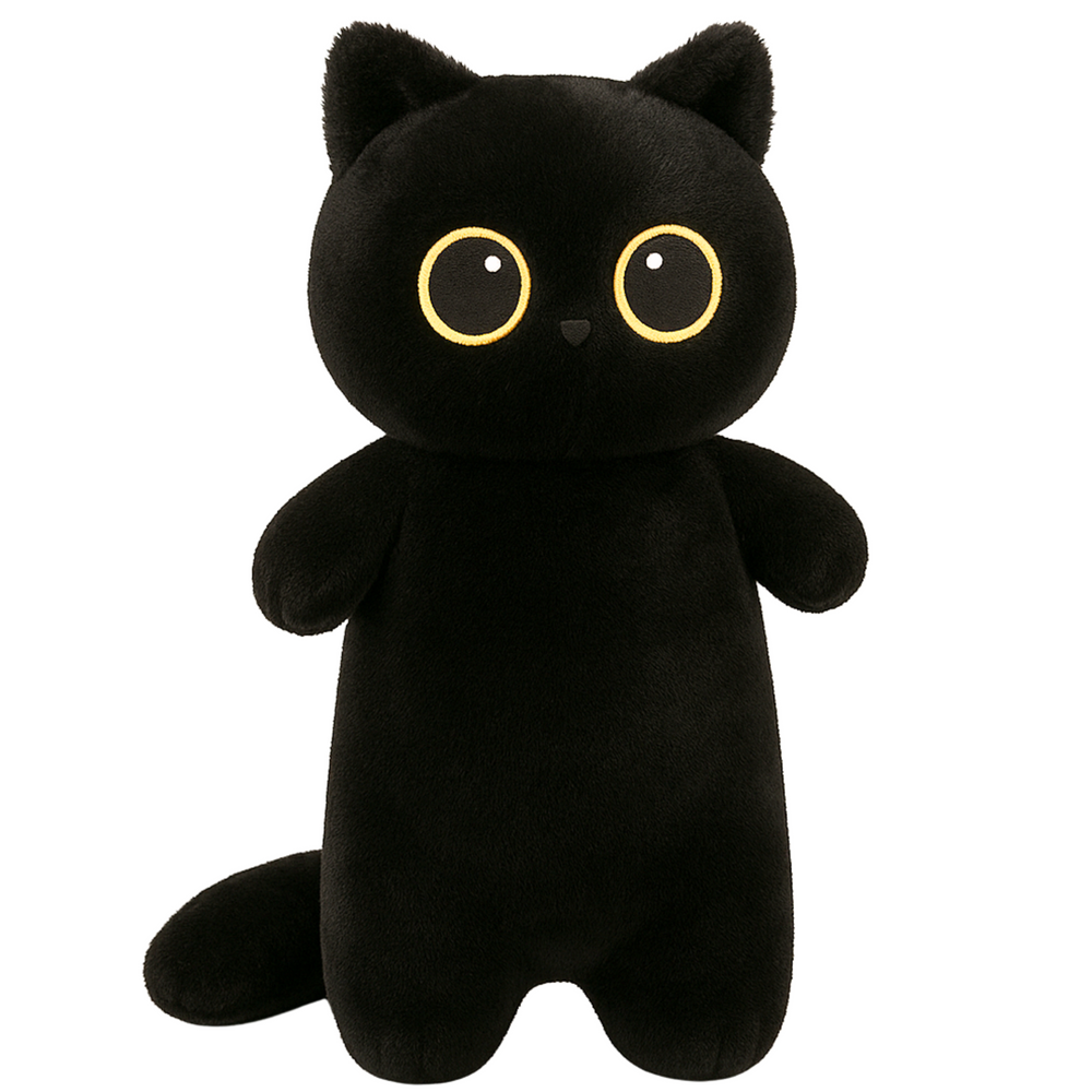 Plush Mascot Cuddly Toy Cat Black Big Eyes 65cm