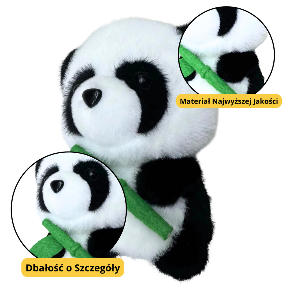 Plush Mascot Cuddly Toy Panda With Bamboo 18cm