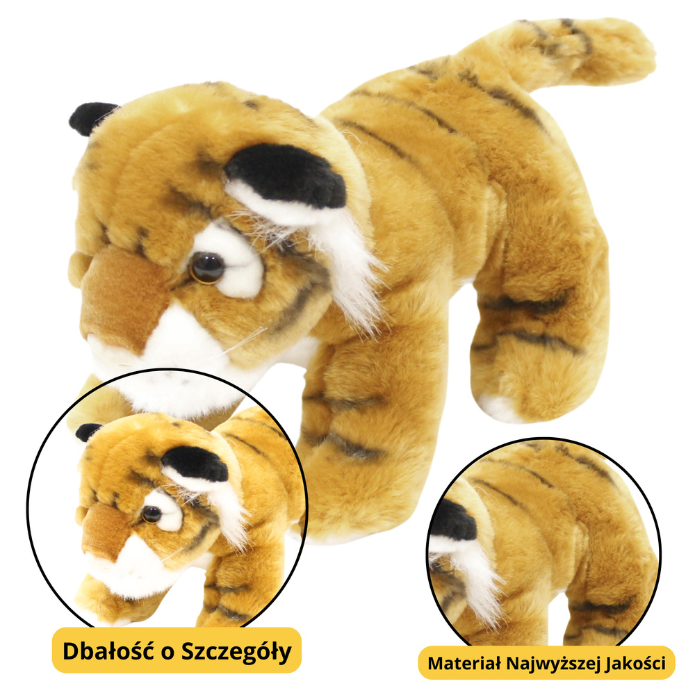Plush Mascot Cuddly Toy Tiger Cat Brown 25cm