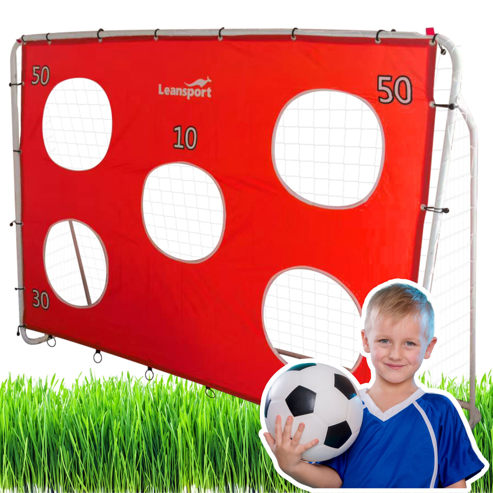 Soccer Training Goal with Target Mat Red 213x152x75cm