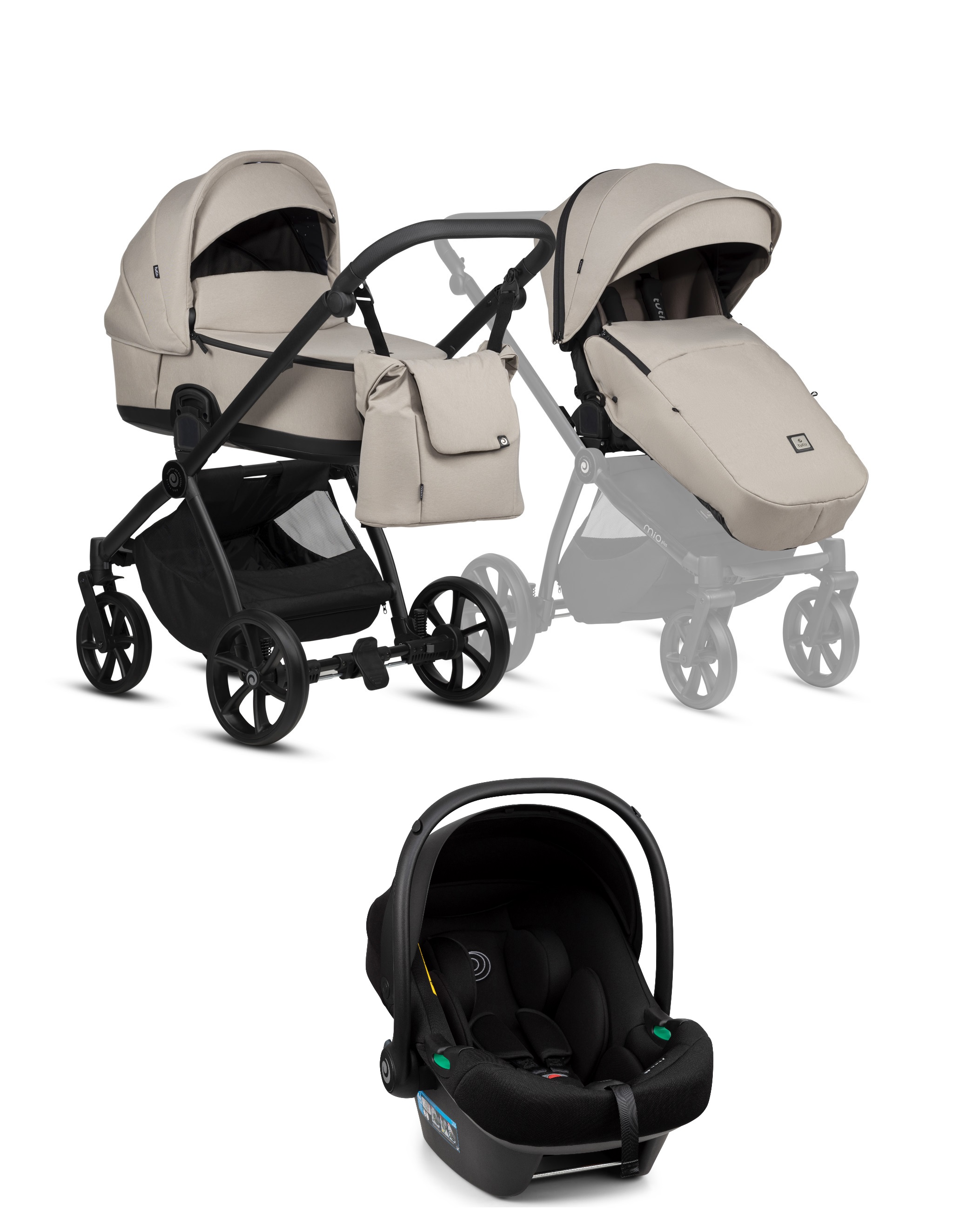 Tutis Mio 3+ Moon Rock 611 Bērnu rati 3in1