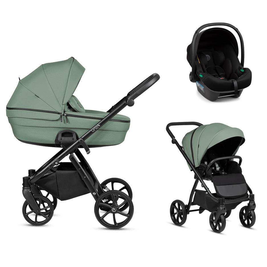 Tutis UNO 6+ ESSENTIAL Dark Ivy 130 Bērnu rati 3in1