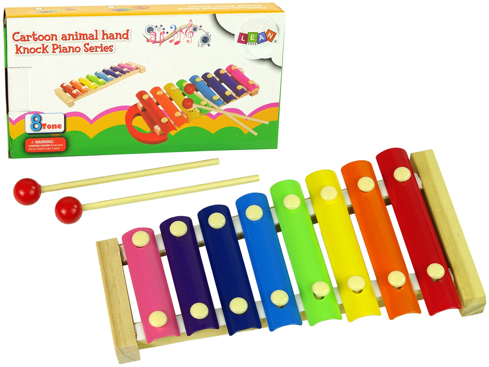 Wooden Accompaniment Sticks Colourful 8 Tones