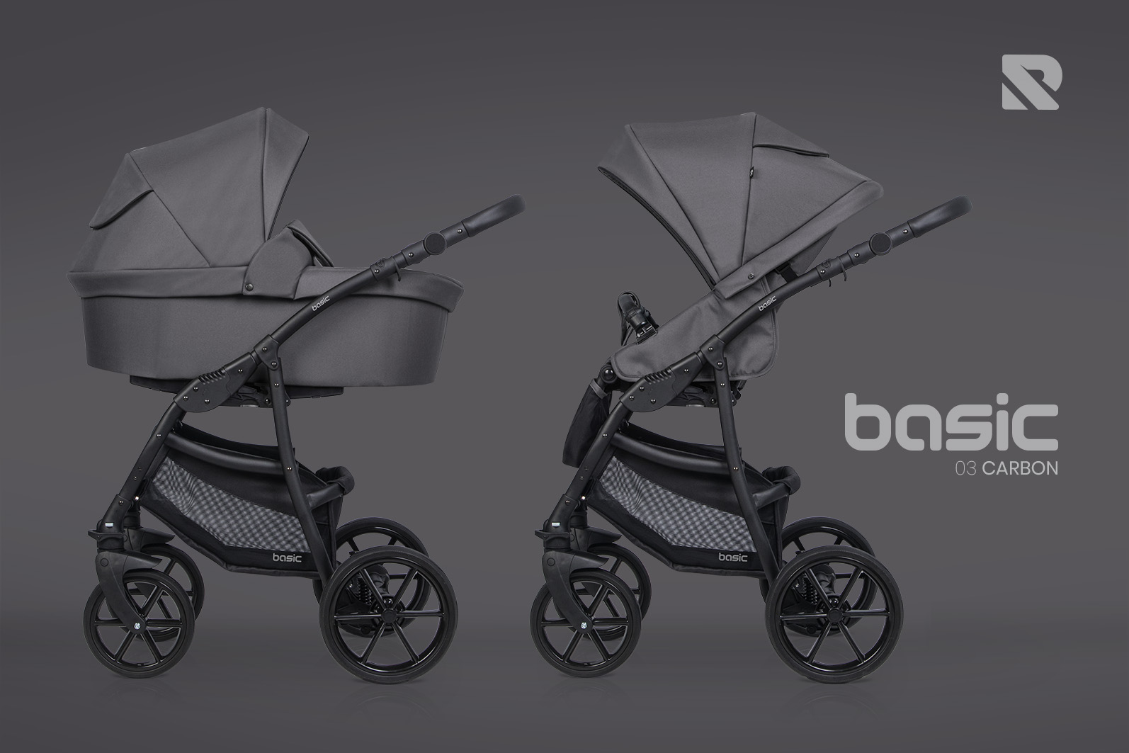 Riko Basic 2023 Carbon Bērnu rati 2 in 1