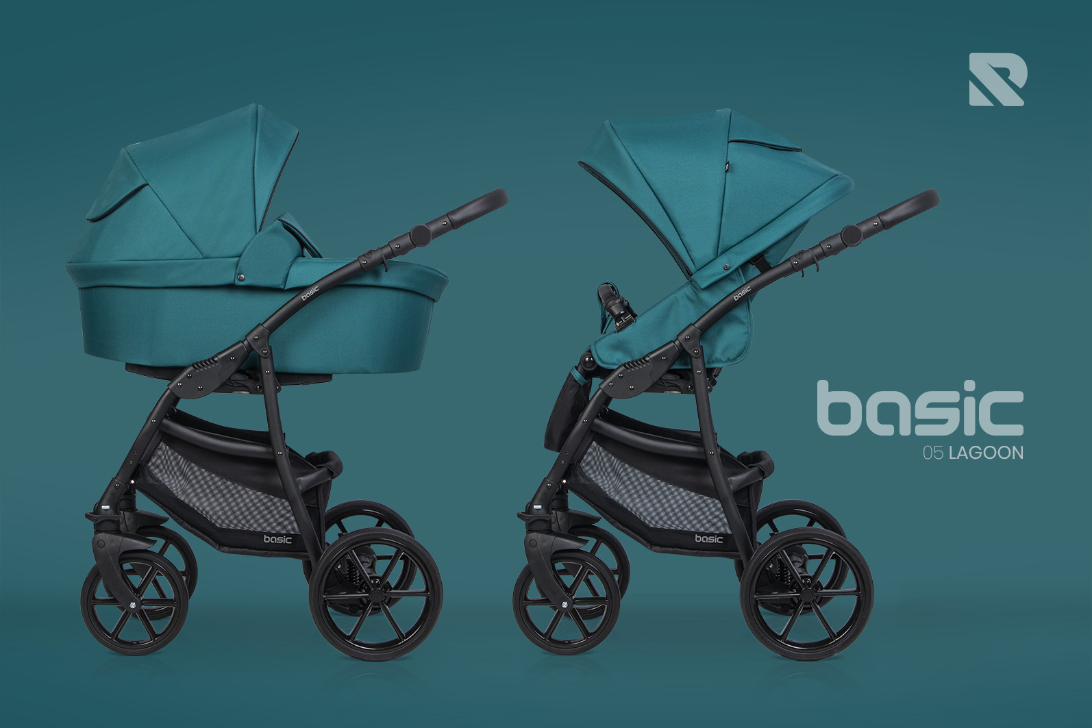 Riko Basic 2023 Lagoon Bērnu rati 2 in 1