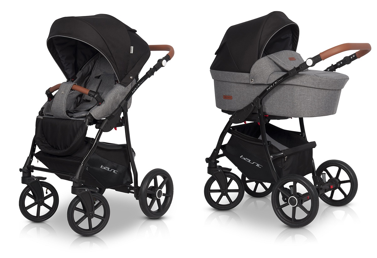 Riko Basic Plus Anthracite Bērnu rati 2 in 1