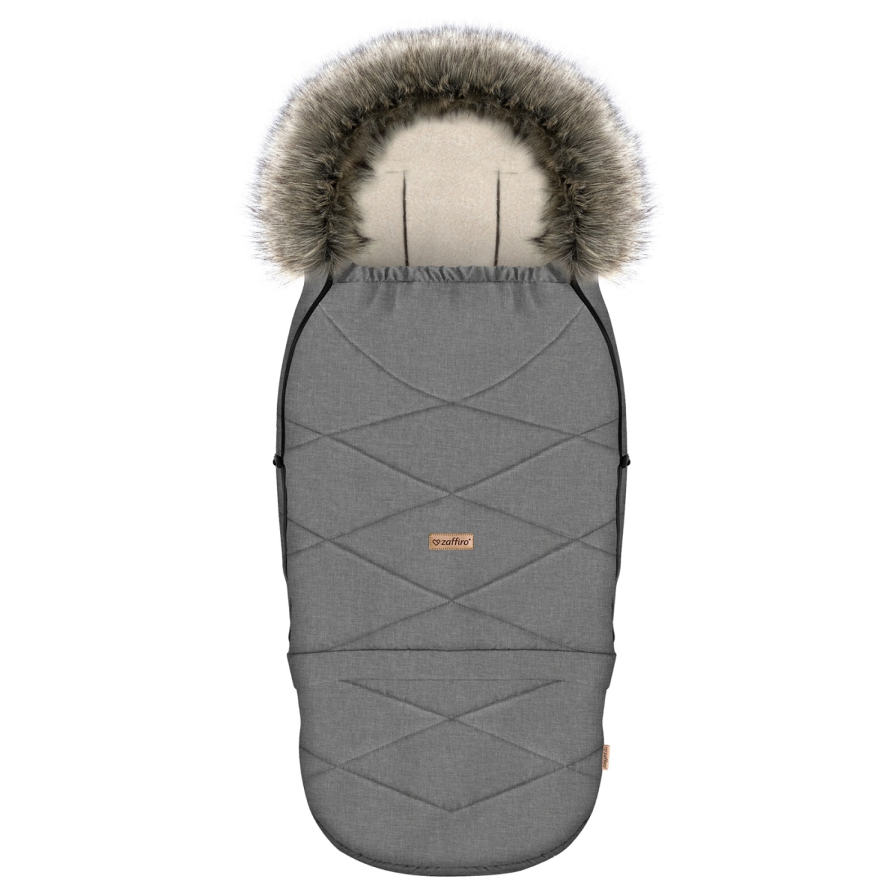 Zaffiro Paplašināms Ratu Guļammaiss GrowUP Scandi light grey