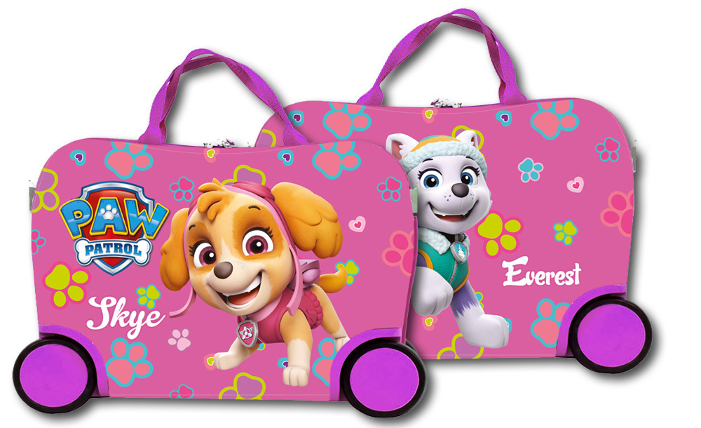 PAW PATROL SUITCASE PINK RIDE ON