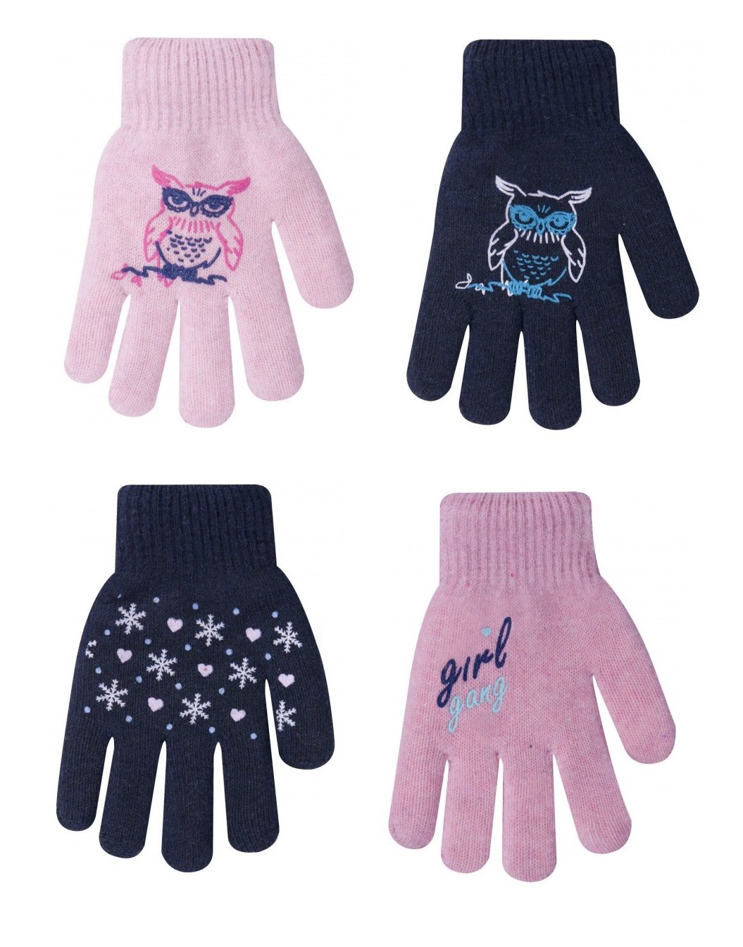 Детские перчатки Yо Двойные с ABS R-200A GIRL