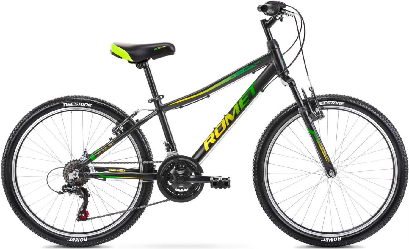 Детский велосипед Romet Rambler Black/Green 24 collas