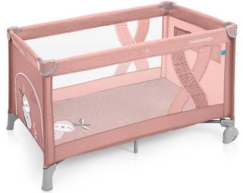 Кровать манеж для путешествий Baby Design Simple Pink