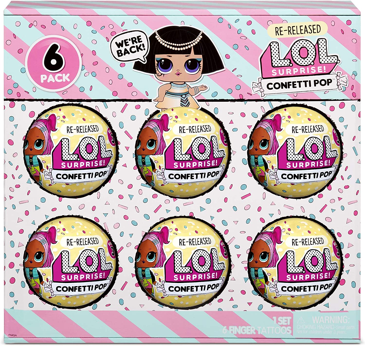 LOL MGA Surprise 6-Pack Confetti Pharaoh Babe Kоллекция кукол