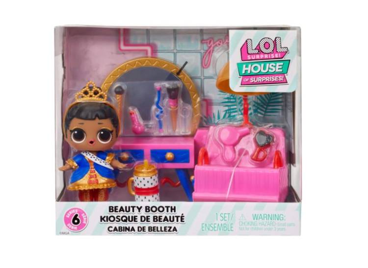 LOL SURPRISE MGA Beauty Booth Playset Her Majesty Doll + 8 Surprises