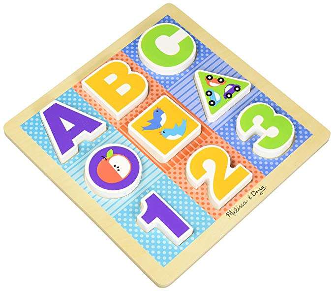 Melissa Doug Chunky Puzzle ABC Деревянный развивающий пазл для малышей