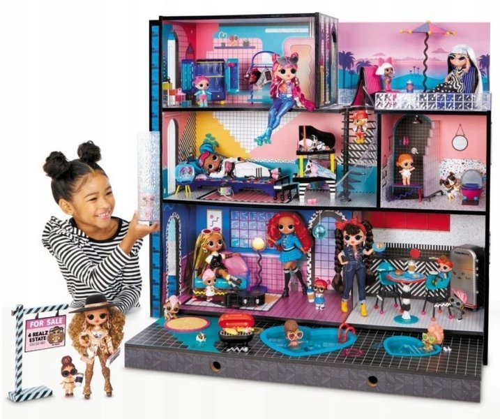 MGA LOL New Real Wood Doll House with 85+ Surprises Интерактивный кукольный дом