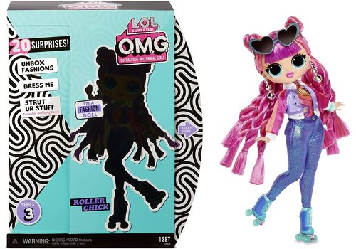MGA LOL SURPRISE O.M.G. Roller Chick Fashion Doll Series 3 with 20 Surprises
