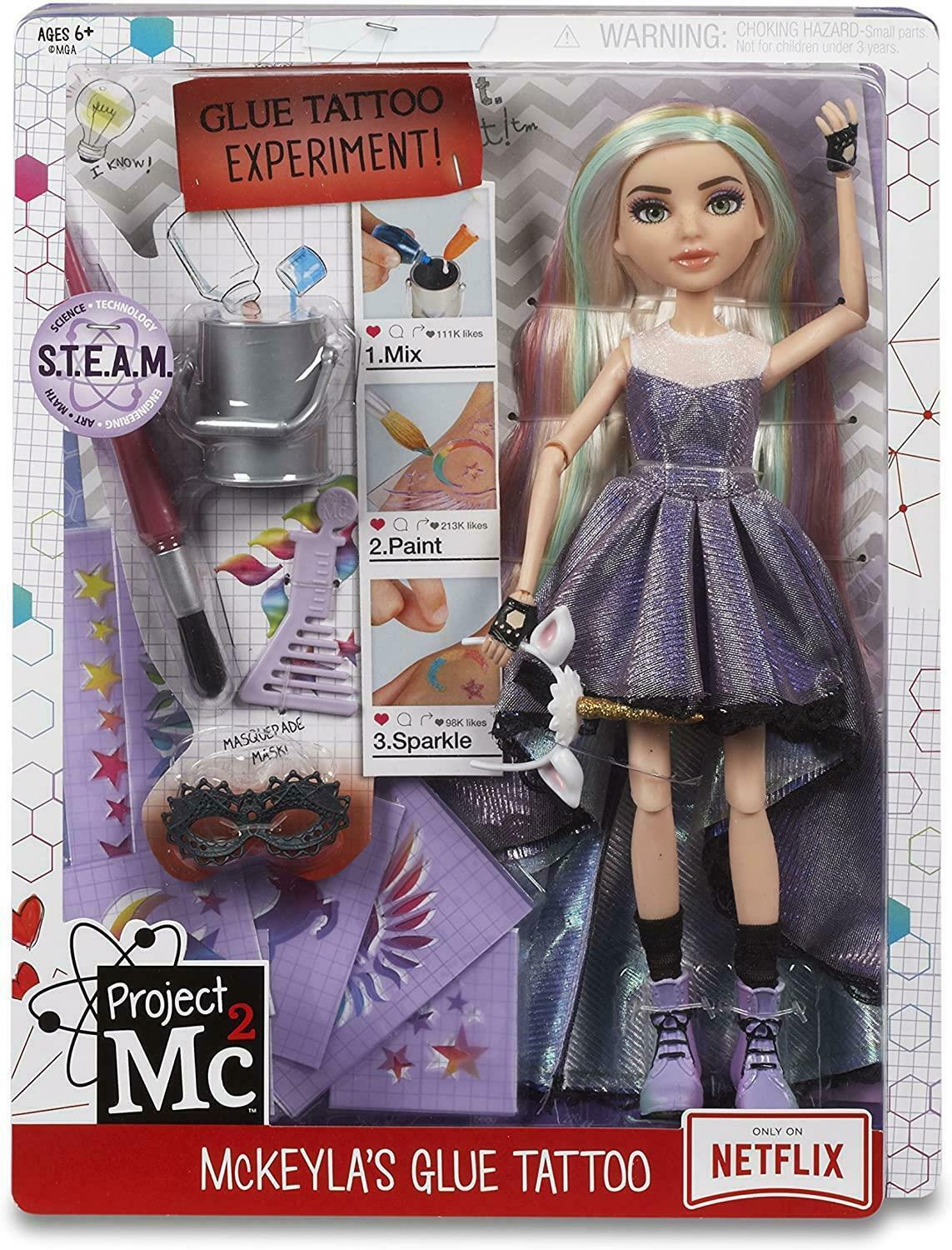MGA Project MC2 Experiments with Doll McKeyla's Glue tattoo кукла 546856