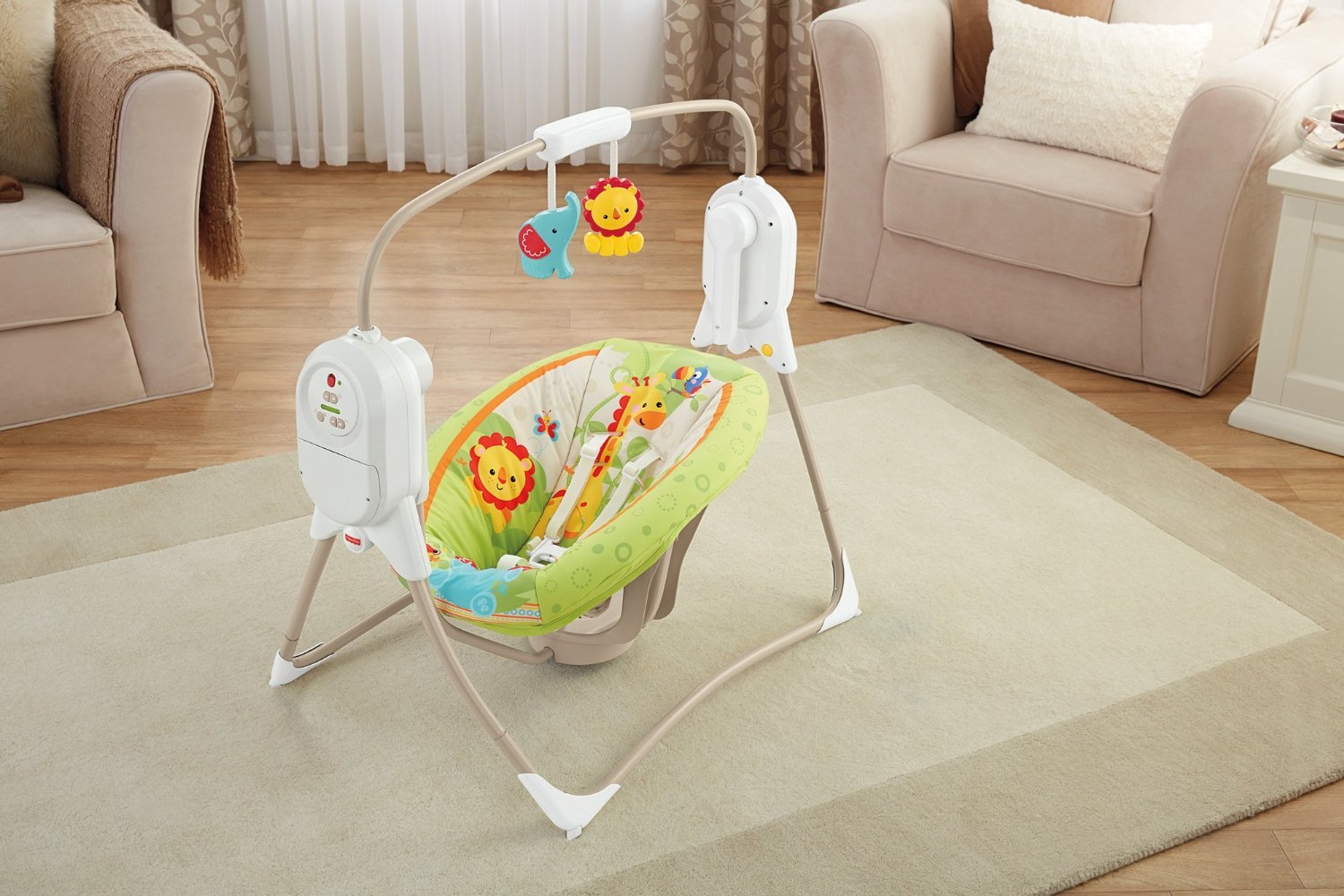 Кресло-качалка Fisher Price Mini Cradle Swing-Smart Tech. RF BFH05