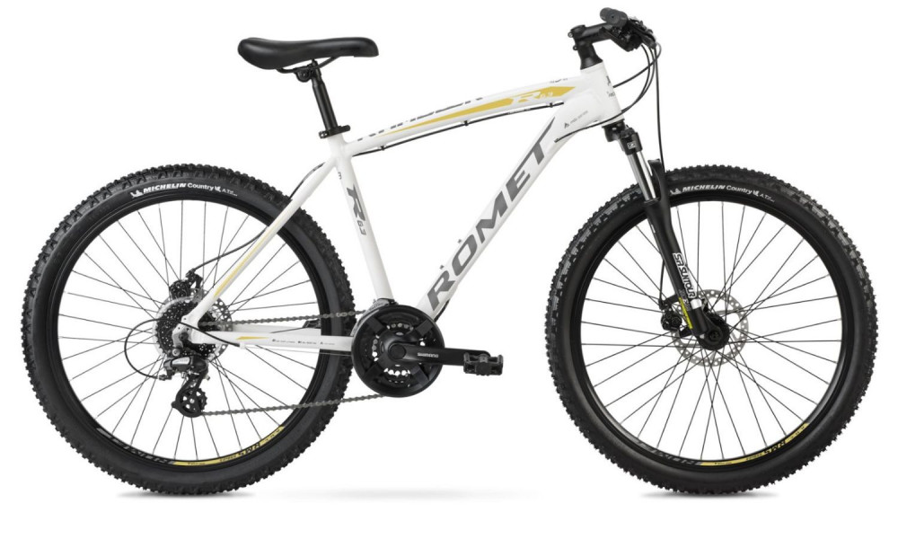 Велосипед Romet Rambler R6.3 26" 18L white/gold