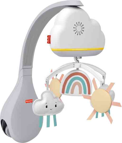 Fisher Price Музыкальная карусель на кроватку Rainbow Bassinet HBP40