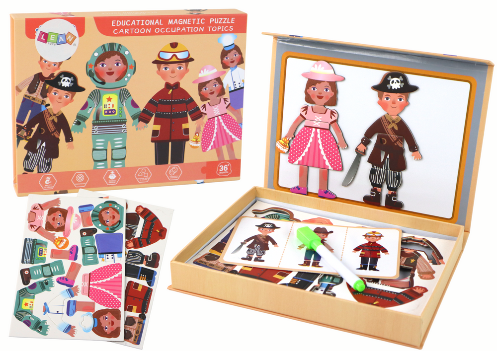 Cartoon Character Theme Magnetic Puzzle Set