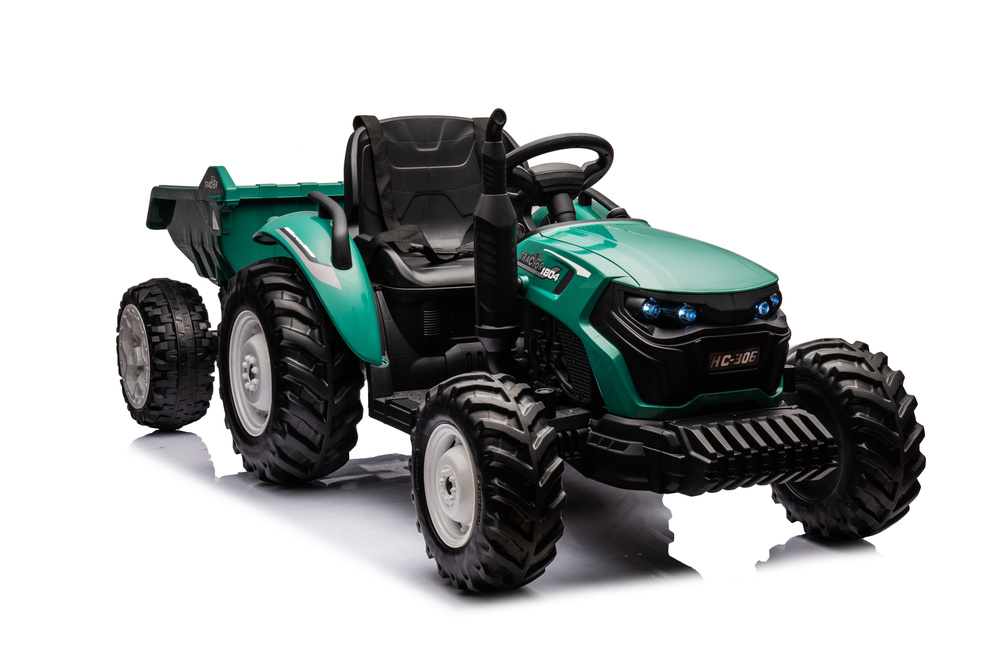 Детский электротрактор с прицепом HC-306 Dark Green