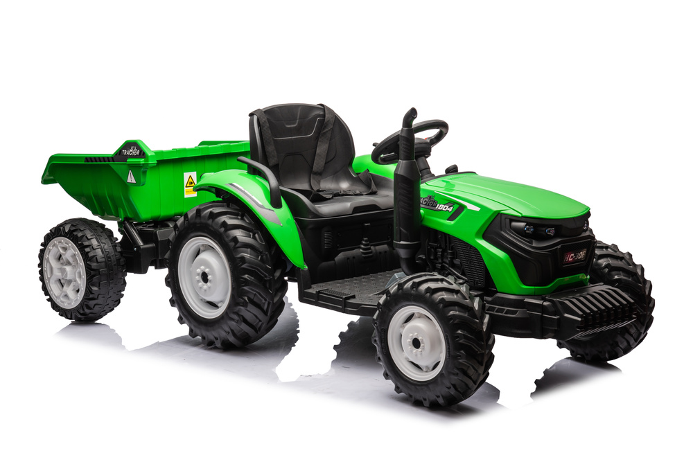Детский электротрактор с прицепом HC-306 Light Green