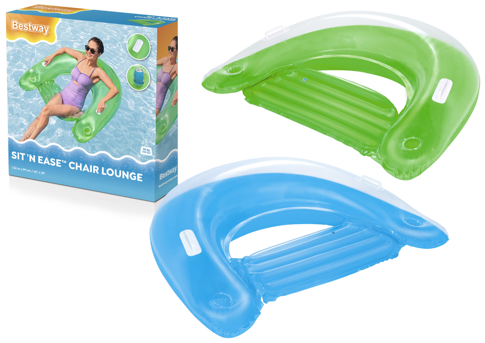 Inflatable Water Chair 152cm x 99cm Bestway 43118 Blue Green