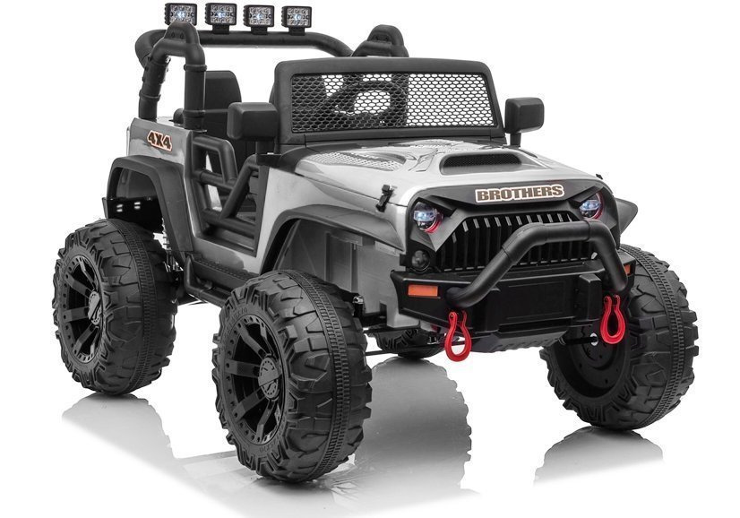 Двухместный детский электромобиль Jeep JC666 Silver Painted