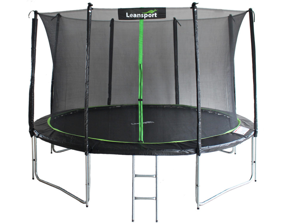 Батут с защитной сеткой и лестница 427 см (14ft) Sport PRO Green