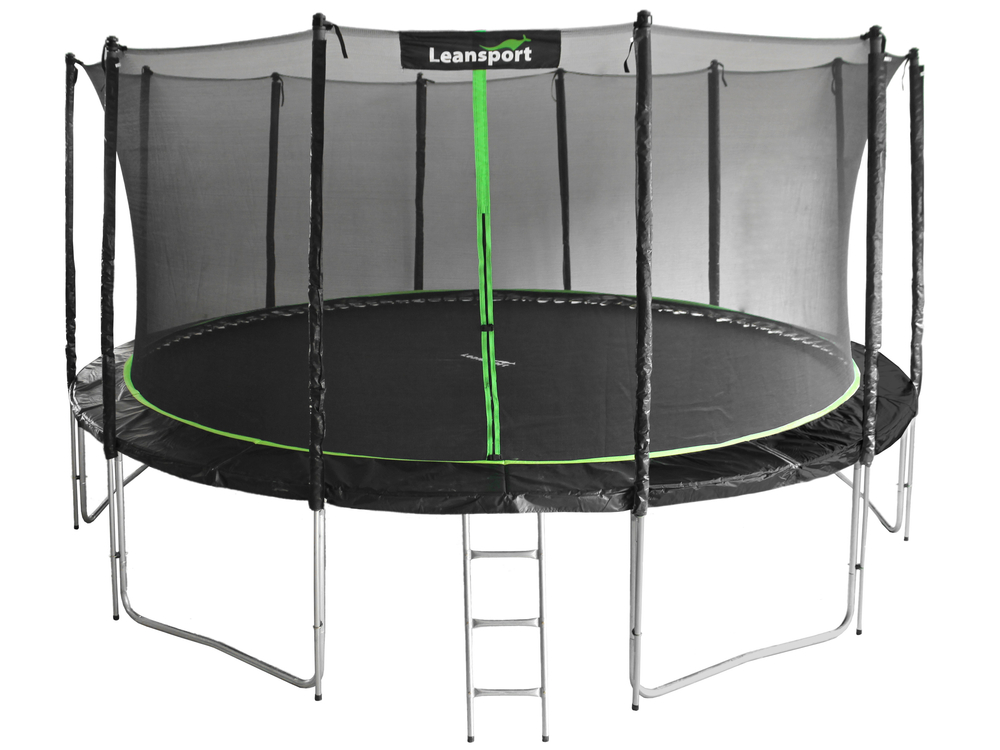 Батут с защитной сеткой и лестница 488 см (16ft) Sport PRO Green
