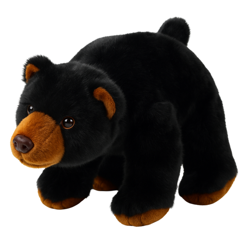 Plush Mascot Cuddly Toy Black Bear 28cm