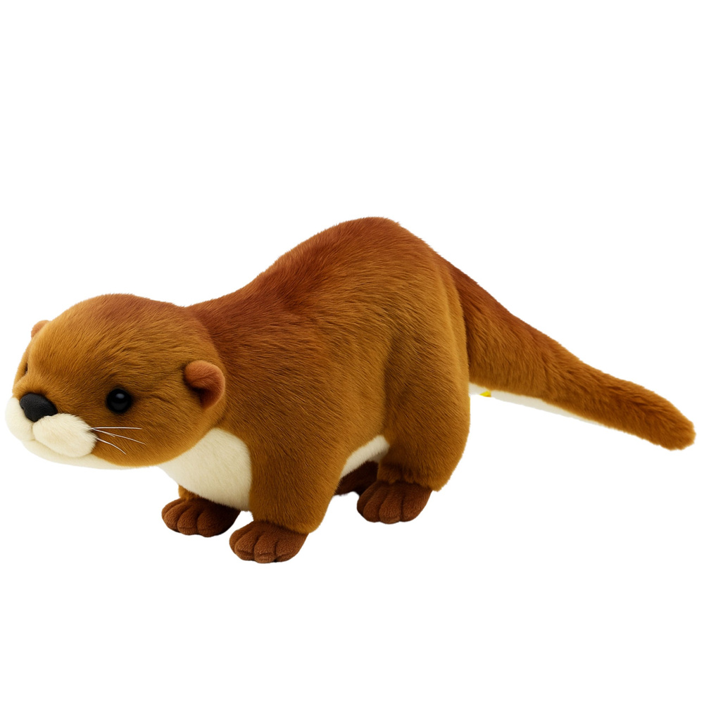Plush Mascot Cuddly Toy Otter White Brown 50cm