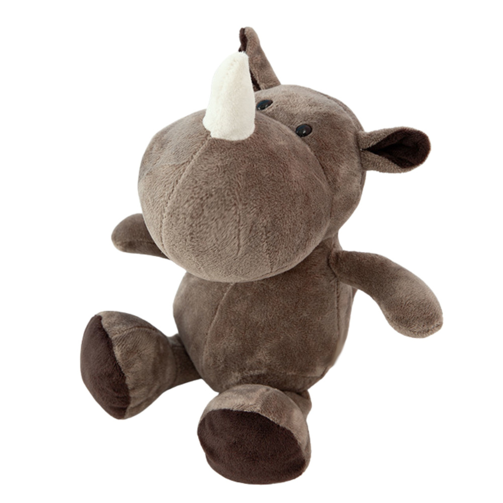 Plush Mascot Cuddly Toy Rhinoceros Brown 25cm