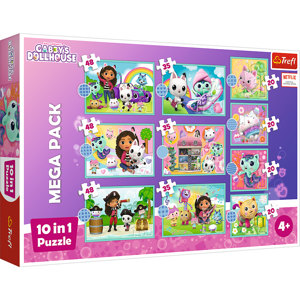 Puzzle - 10 in 1 - In the world of Gabby - Universal Gabby"s Dollhouse Trefl 96003