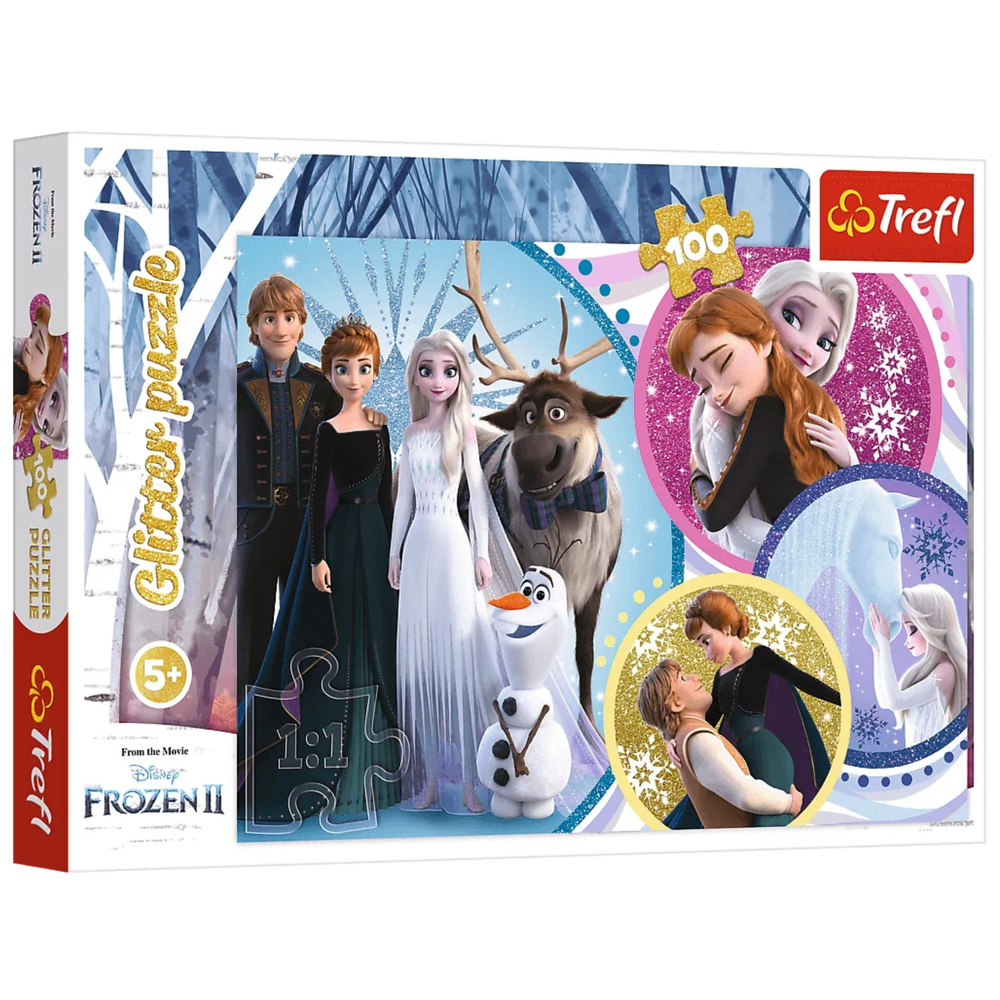 Puzzle - 100 Glitter - In the glow of love - Disney Frozen 2 Trefl 14817