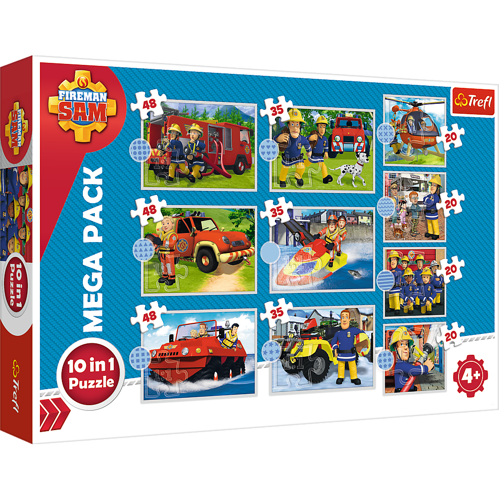 Puzzle - 10in1 - Meet Sam's Rescue Team / Prism AandD Fireman Sam 90382