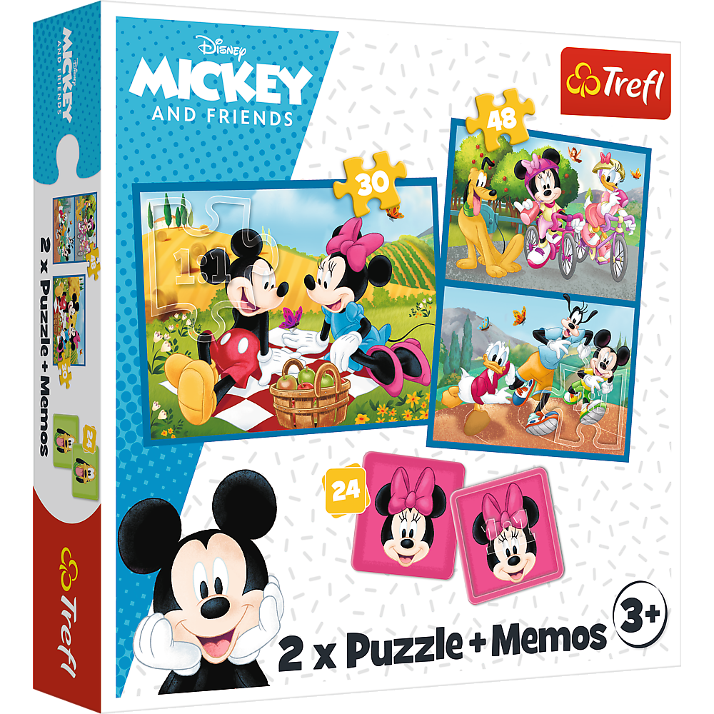 Puzzle - 2in1 + memos - Meet the heroes of Disney Trefl 93344