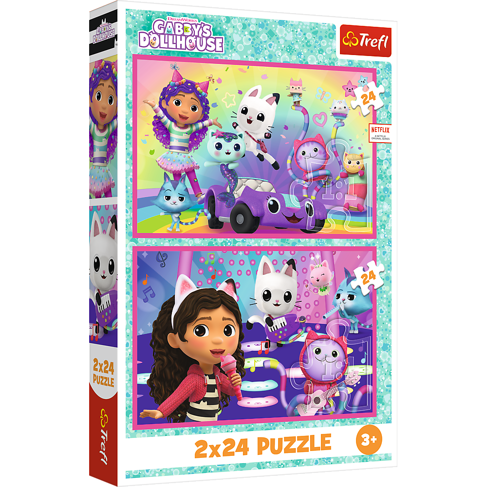 Puzzle - 2x24 - Fun with Gabby - Universal Gabbys Dollhouse Trefl 34433