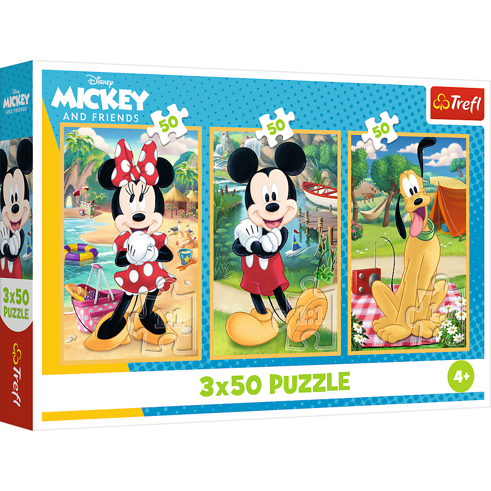 Puzzle - 3x50 - Mice on vacation Disney Trefl 34881