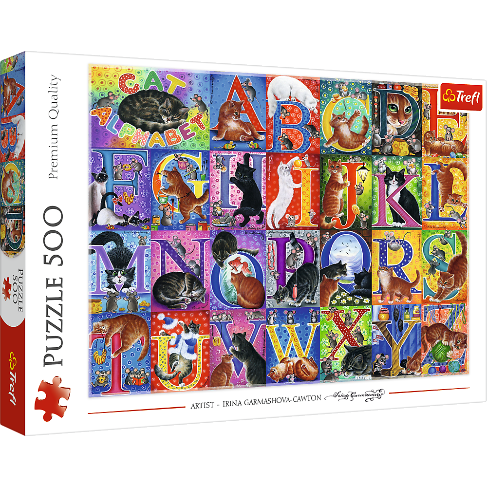 Puzzle - 500 - Cat Alphabet Trefl 37527