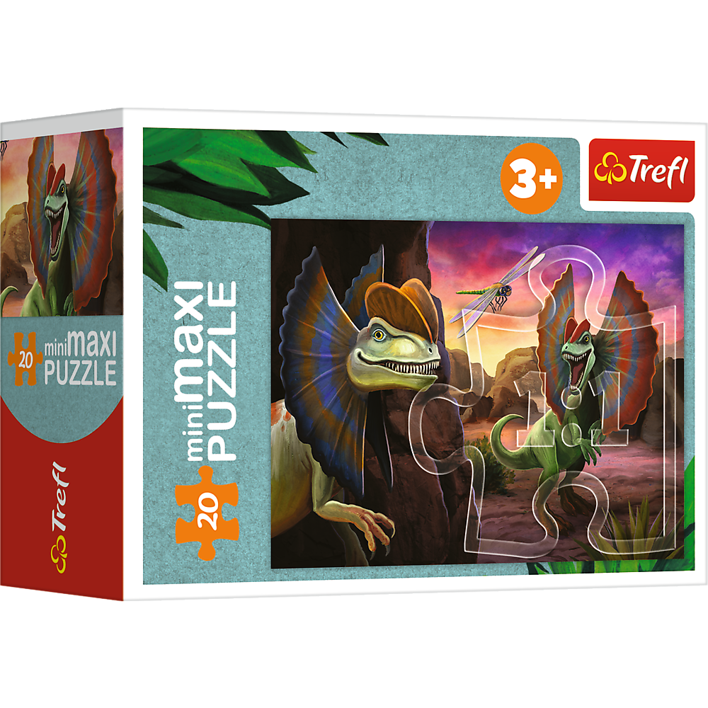 Puzzle - miniMaxi - Discover the world of dinosaurs - Trefl 56036