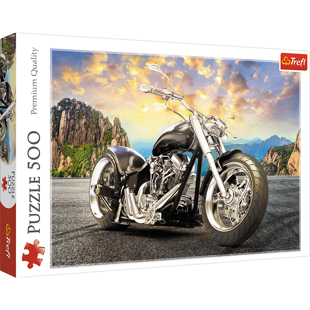 Puzzle 500 pcs. Black motorcycle 37384