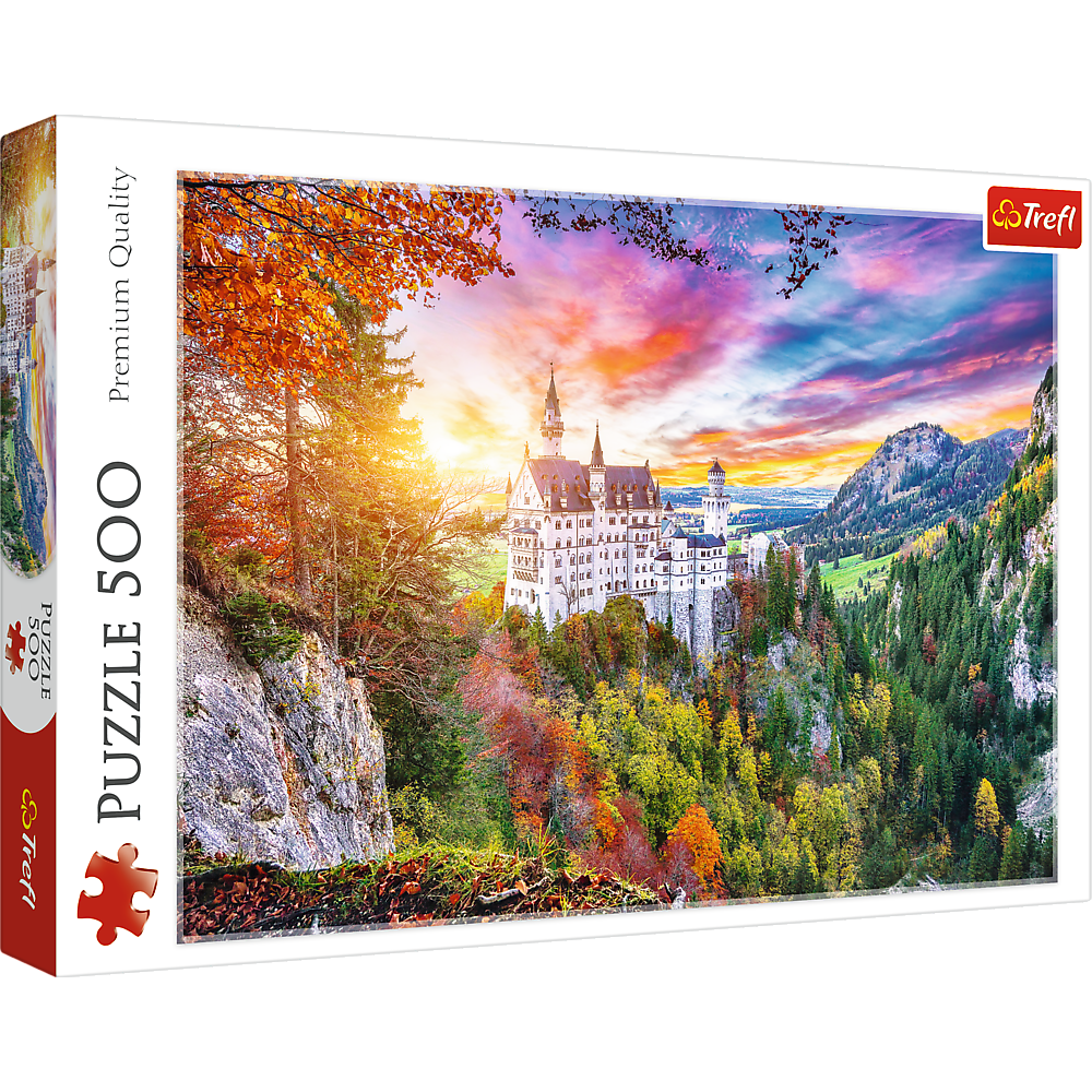 Puzzle 500 pcs. View of Neuschwanstein Castle, Germany Trefl 37427