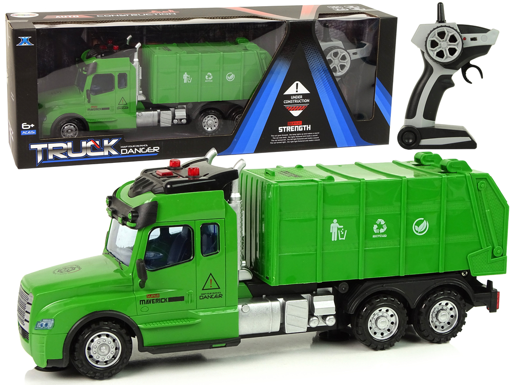 Радиоуправляемая машина на пульте Garbage Truck Green