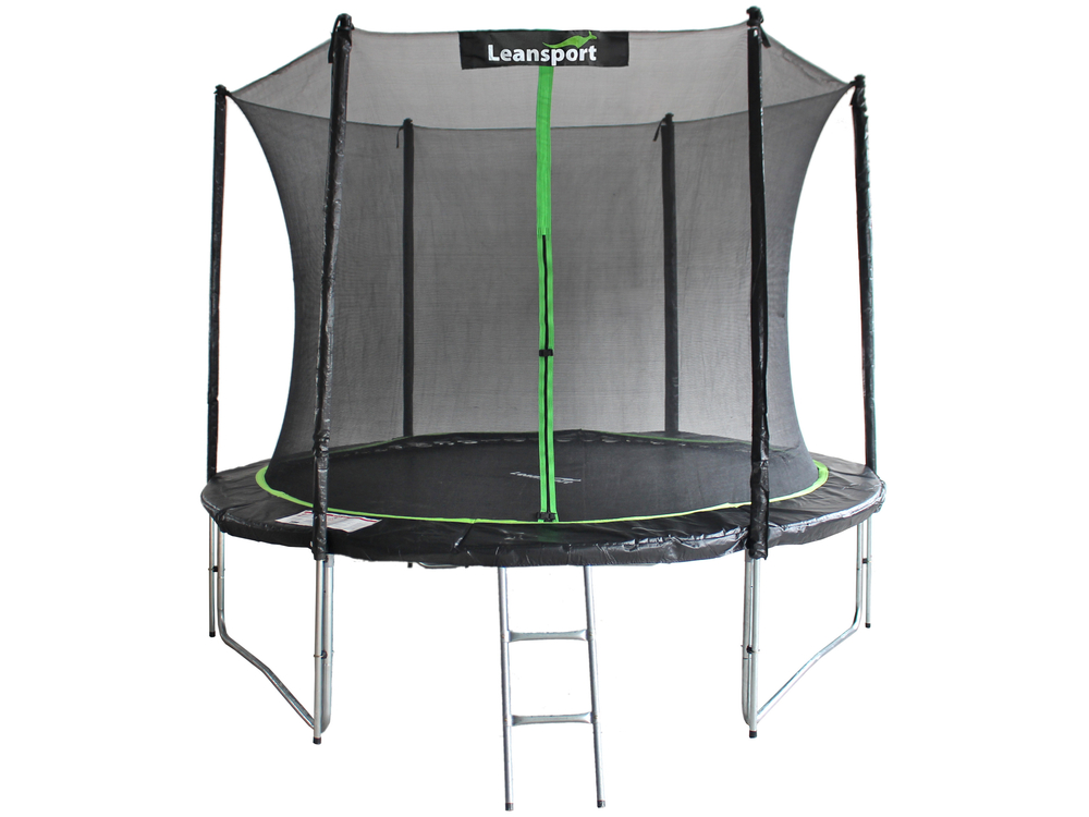 Батут с защитной сеткой и лестница 244 см (8ft) SPORT PRO Green