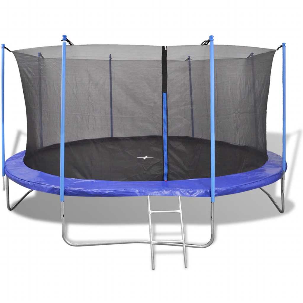 Батут с защитной сеткой и лестница 366 см (12ft) Vidaxl