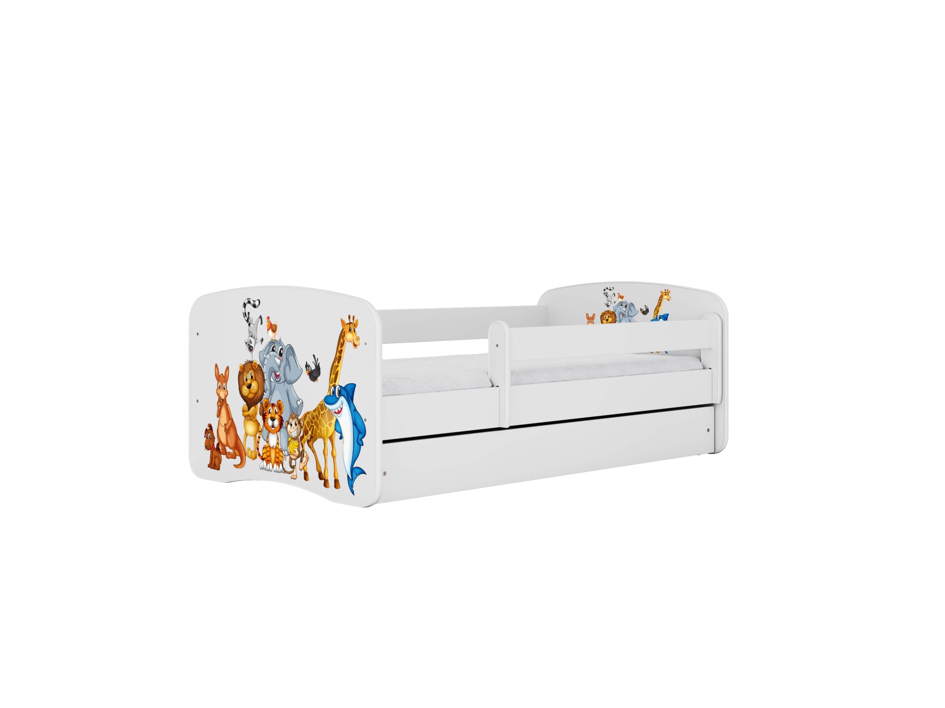 Bed babydreams blue animals with drawer with mattress 140/70