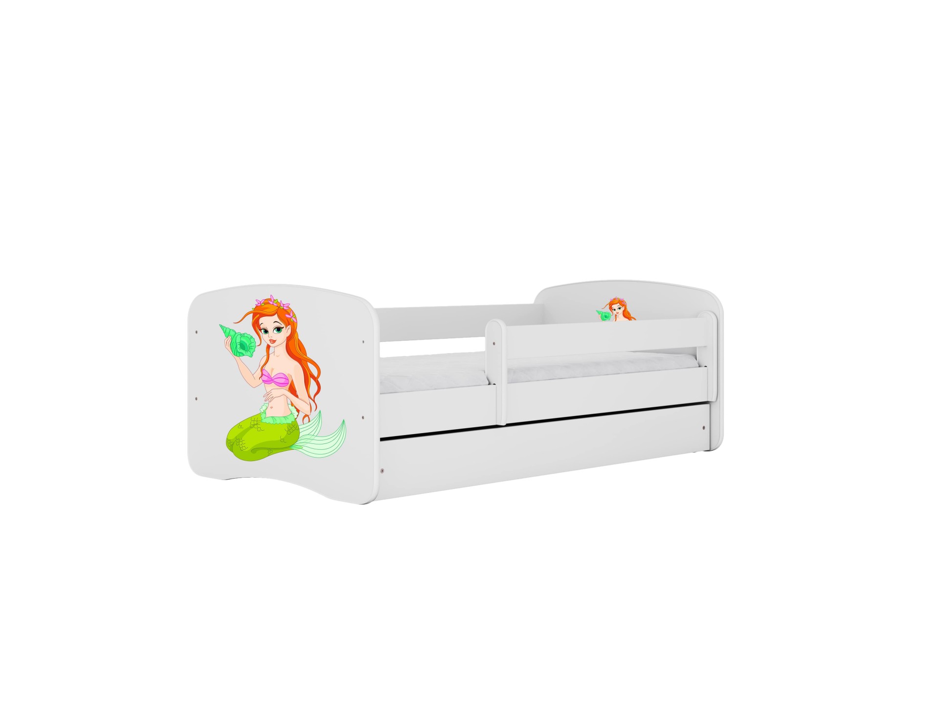 Bed babydreams pink mermaid without drawer with mattress 140/70